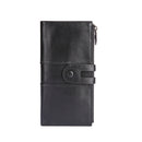 Ultra Slim Handcrafted Cowhide Leather Long Wallet Clutch RFID Blocking ID Card Holder Coin Purse