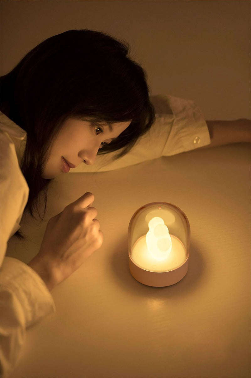 3Life 006 Creative Cat Paw Musical Night Light USB Charging LED Night Light Built In Music Player Remote Control Bedroom Table Lamps From Xiaomi Youpin