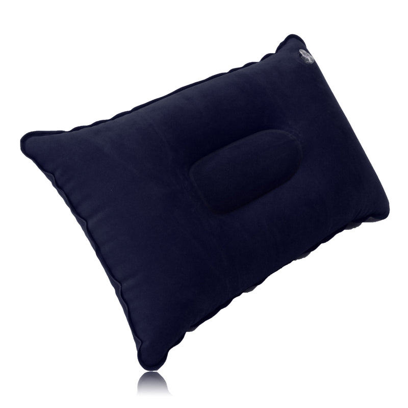 Folding Double Sided Inflatable Pillow Suede Fabric Cushion Camping Home Bedding Decor