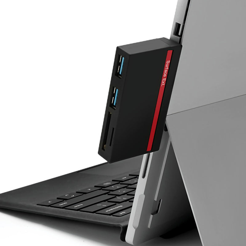 Rocketek SUR-U3 USB 3.0 to 2-Port USB 3.0 TF SD Card Reader Hub with Micro USB Power Port for Surface Pro