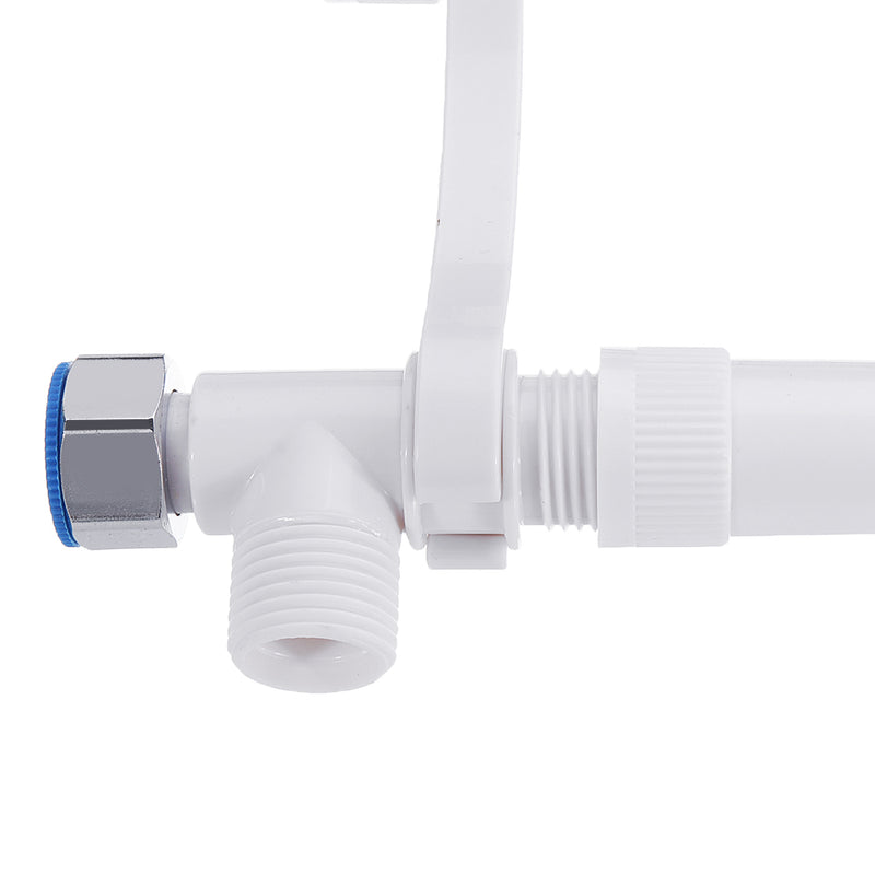 ABS Portable Bidet Sprayer Set Handheld Three Outlet Water Separator Retractable w/ 1.5m Spring 1/2" Hose Adapter Free Mounting Bracket Switch Toilet Cleaning Tool