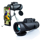 IPRee 40x60 Monocular HD Optical BAK4 2000T Lens Telescope Day Night Vision 1500m/9500m+Tripod+Phone Clip