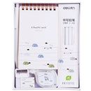 Deli 68886A/68886B Student Stationery Gift Box Set Coil Notebook Pencils Gel Pen Correction Tape Eraser School Stationery Supplies