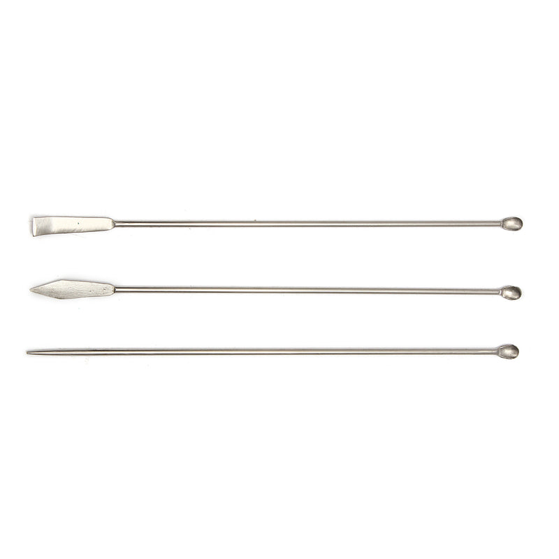 3pcs Stainless 22cm Steel Medicinal Ladle Spoon Chemistry Experiment Pharmacy
