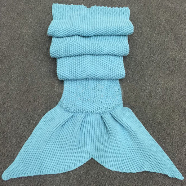 Honana WX-37 180x90cm Knitting Mermaid Tail Blanket Home Office Acrylic Fibers Warm Soft Sleep Bag