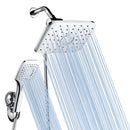 ABS and Chrome Finish Faucet Shower Head Combo w/ 60Inch Stainless Steel Hose for Bathroom