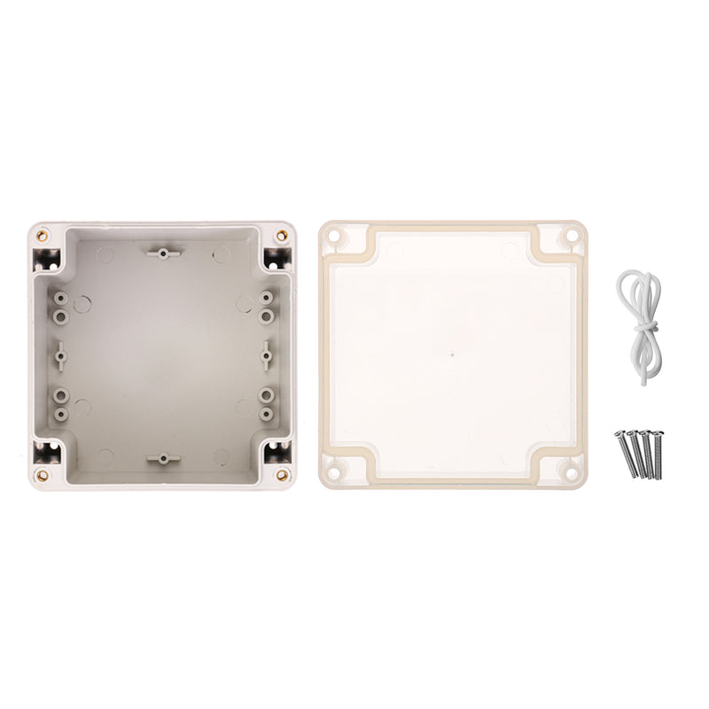 Plastic Waterproof Electronic Project Box Clear Enclosure Cover Electronic Project Case 120*120*90mm