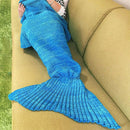 Honana WX-37 180x90cm Knitting Mermaid Tail Blanket Home Office Acrylic Fibers Warm Soft Sleep Bag
