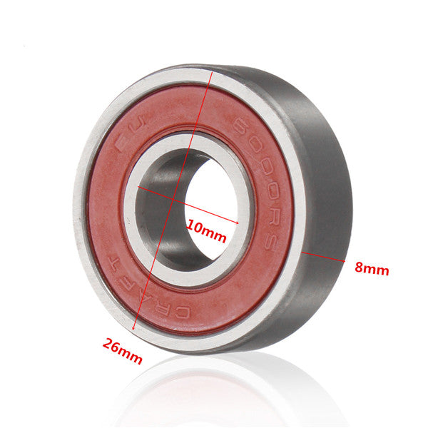 6000 2RS Ball Bearing 10x26x8mm Red Sealed Rubber Shields Deep Groove Ball Bearing