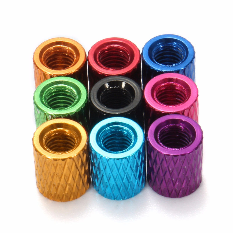 Suleve M3AS1 10Pcs M3 6mm Knurled Standoff Aluminum Alloy Anodized Spacer