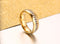 Titanium Steel Gold-plated Perimeter Crystal Stick Diamond Ring