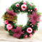 30cm Christmas Wreath Dense Pine Needles Merry Christmas Letters Rattan Door Wreath Decorations