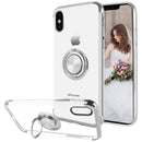 Bakeey Plating Ring Grip Kickstand Clear Protective Case For iPhone X/XS