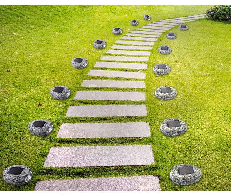 Solar Powered  LED Stone Ground Path Light Outdoor Waterproof Garden Landscape Lawn Yard Driveway Lamp