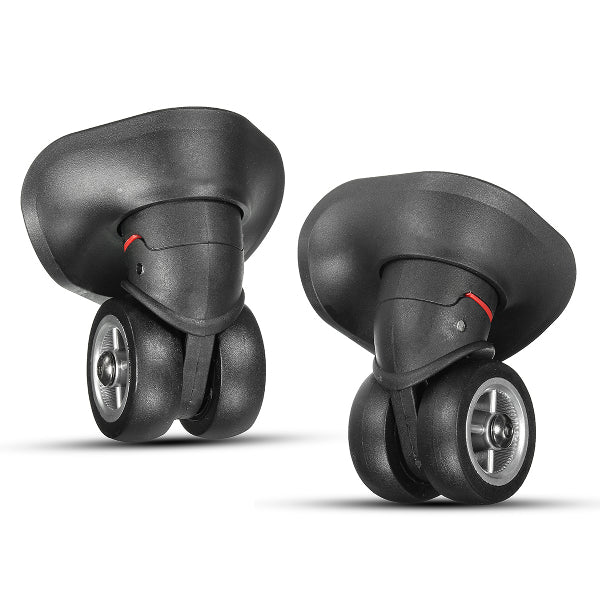 2Pcs Black Luggage Suitcase Universal Wheels Repair Replacement