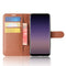 Litchi PU Leather Flip Card Slots Bracket Wallet Case for Samsung Galaxy A8 2018