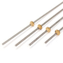 T10 Lead Screw 12/24/36/48 Inch Lead Screw with Brass Nut 300 600 900 1200mm