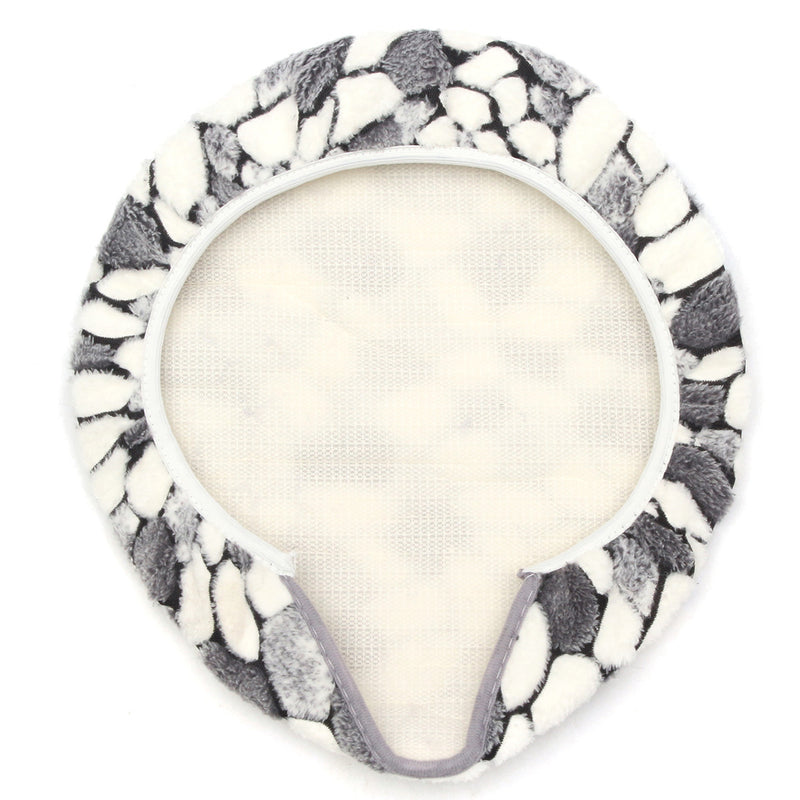 3Pcs Stone Pattern Washable Anti-Slip Soft Bathroom Pedestal Rug Toilet Lid Cover Bathroom Floor Mat Set