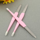 3 In 1 Stainless Steel Sanding Nail File Buffer Scraper Dead Skin Barb Cuticle Polish Manicure Tool