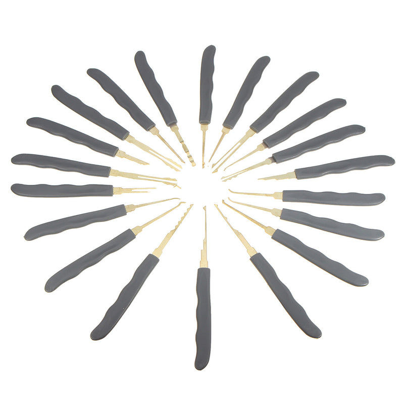 DANIU 24pcs Single Hook Lock Pick Set with 1Pc Transparent Lock Locksmith Practice Training Skill Set