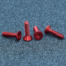 Suleve M3AH9 10Pcs M3x12mm Flat Countersunk Head Hex Socket Screw 7075 Aluminum Alloy Metric  Bolt Screws