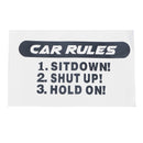 CAR RULES Funny Auto Decal Car Truck Vinyl Body Bumper JDM Racing Windshield Sticker