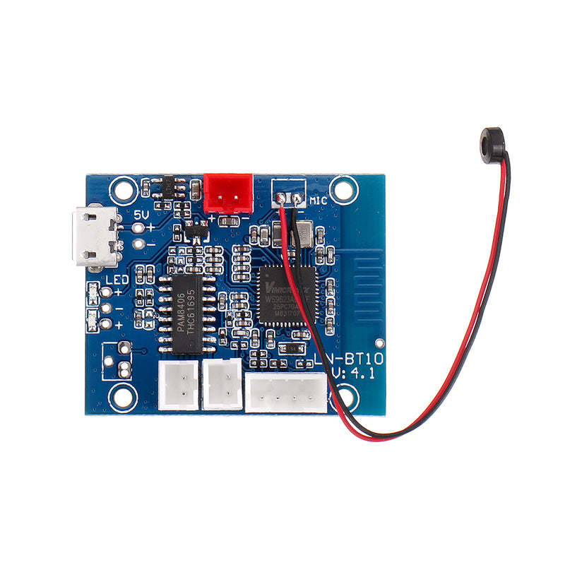 5W+5W PAM8406 Stereo Amplifier Board Pure Bluetooth 4.1 Audio Receiver Module with AEC/ANC Noise Elimination for Hand-free Call