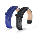 Mijobs Leather Watch Strap Replacement Watch Band for Xiaomi Mi band 3 Smart Watch