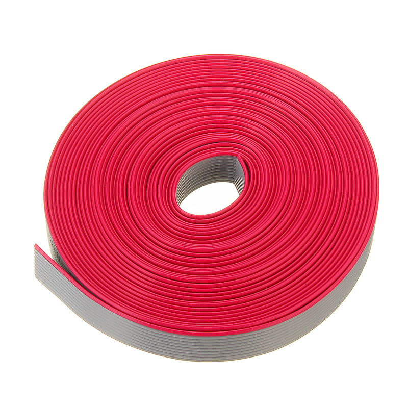 5M 1.27mm Pitch 10 Pin 10P Grey Gray Flat Ribbon Data Cable Wire Connector AWG28 300V
