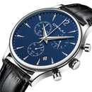 CRRJU 2272 Fashion Leather Strap Japan Movement Calendar Waterproof Men Quartz Watch