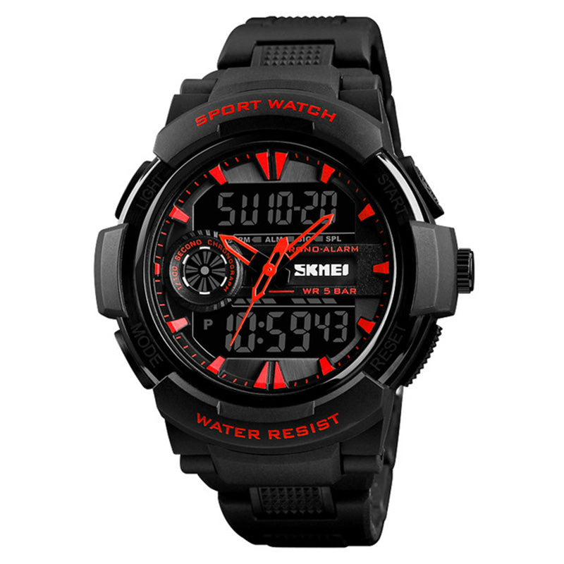 SKMEI 1320 Dual Display Digital Watch Men Chronograph Alarm Watch Fashion Waterproof Sport Watch