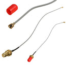 DANIU 5 Pcs 15cm 5.9 inch SMA to IPEX RF Female Adapter Cable with Red Cover Caps