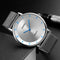SKMEI 1264 Casual Style Ultra Thin Men Watch Stainless Steel Wristband Quartz Movement Watch