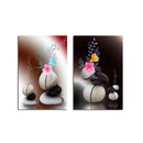 Miico Hand Painted Combination Decorative Paintings Flower Painting Wall Art For Home Decoration