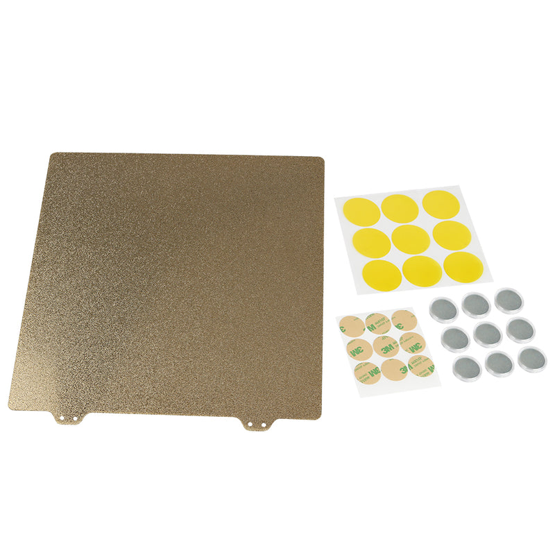 Gold 300x300mm Double Texture PEI Powder Steel Plate with 9 Magnetic Block for CR-10/10S 3D Printer