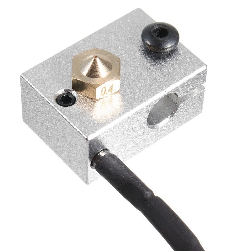 V6 PT100 Aluminum Block Silicone Case Kit with 2m Thermistor Wire for 3D Printer