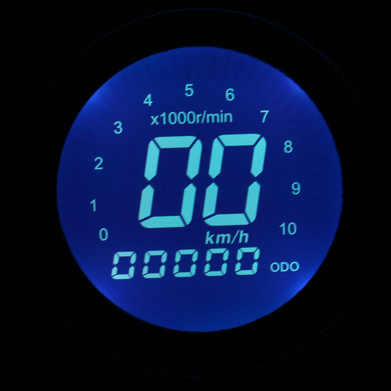 10000RPM Motorcycle LCD Odometer Speedometer Oil Meter Integrated