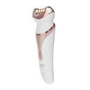 DIGOO 4 In 1 Wet Dry Electric Epilator Shaver Hair Removal Kit with Massage Roller Facial Cleanser Brush for Face Underarm Bikini Line Body Depilation