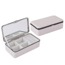 Multi-function Jewelry Storage Box Korean Style Fresh And Simple Girl Earrings Plate Jewelry Box Protable Leather Earrings Ring