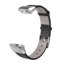 Mijobs Leather Watch Strap Replacement Watch Band for Huawei Band 2 Pro B29 B19