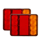 2Pcs 8LED Car Brake Stop Lamps Turn Tail Lights Waterproof 12V For Truck Trailer Lorry