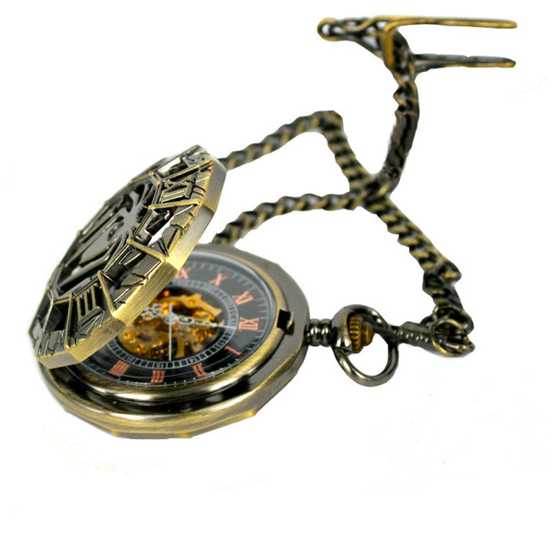 JIJIA JX001 Big Spider Hollow Spider Men Mechanical Watch Pocket Watch