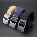 ZANLURE 120cm Adjustable Canvas Tactical Belt Leisure Waist Belts with Zinc Alloy Buckle
