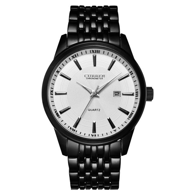 CURREN 8052 Casual Style Full Steel Men Wrist Watch Date Display Quartz Watches