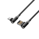 LIDNO 2.4A Type-C Micro USB Fast Charging 90 Degree Elbow Data Cable for Huawei P30 Pro Mate 30 5G Xiaomi 9Pro Redmi K30 S10+ Note 10 5G Oneplus 7T Pro