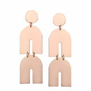 Fashion Zinc Alloy Irregular Ear Stud Glossy Metal Exaggerated Earrings for Women