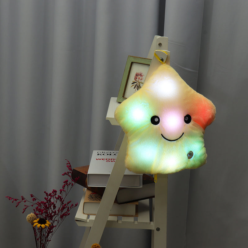 LED Light Star Stuffed Plush Cushion Sofa Pillow Glow Kid Toy Gift Home Decor UK