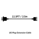 3.5M 110V Power Extension Cable US Plug Lengthened Line For LED String Light Holiday Wedding