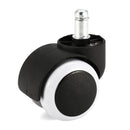 5Pcs 2 Inch Universal Office Home Chair Rubber Caster Wheels Floor Funiture Replacement