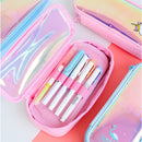 1 Piece Flamingo Laser Surface Pencil Case Box Makeup Bag Storage Pouch Purse Supply Cosmetic School Students Stationery